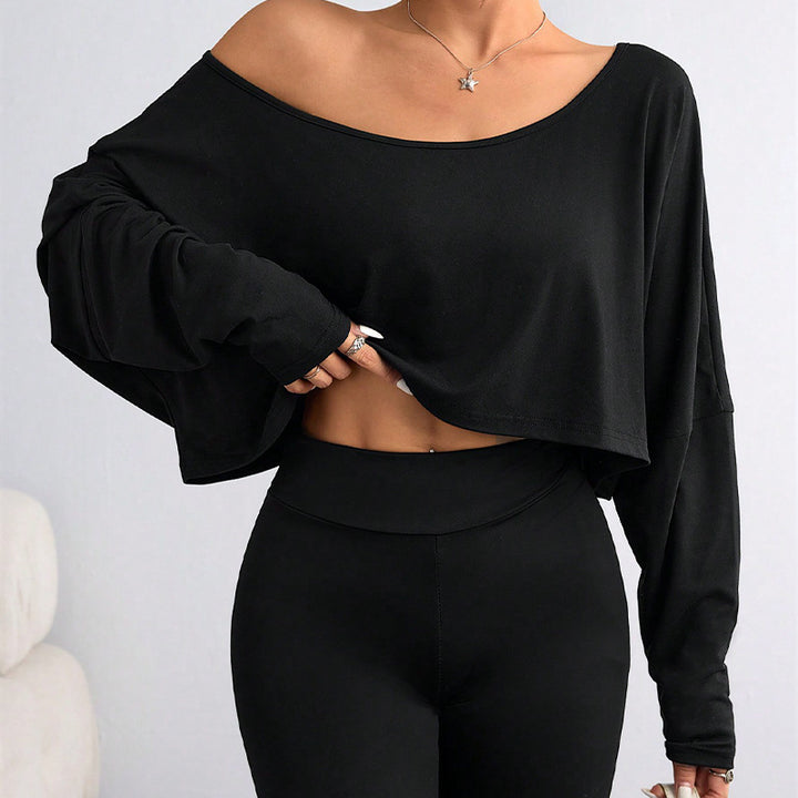 Damen lässiges Oversized Crop-Top Drune