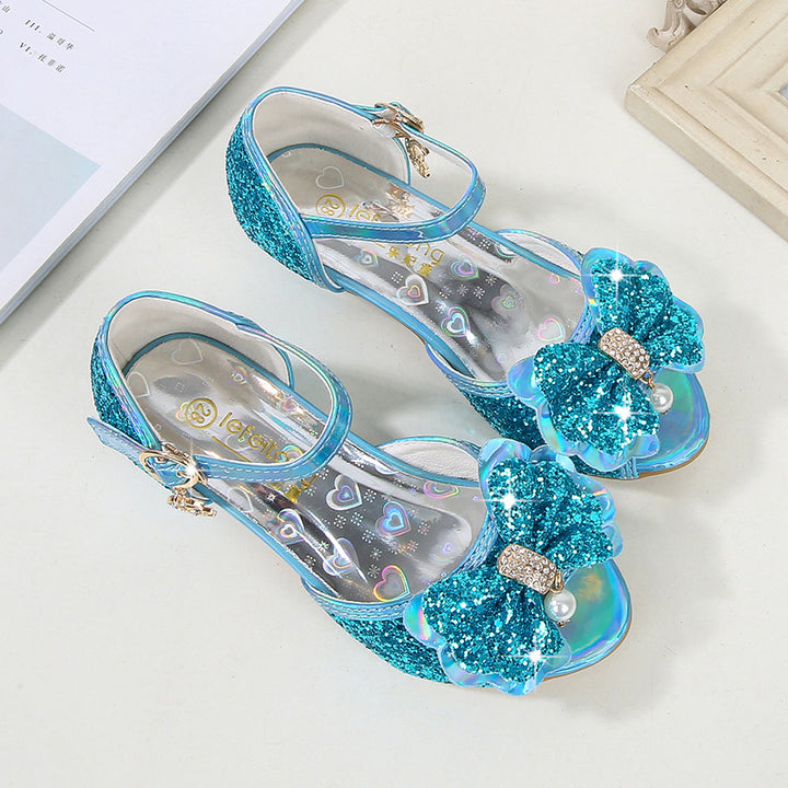 Mädchen Glitzernde Ballerinas mit Schleifenakzent Drune
