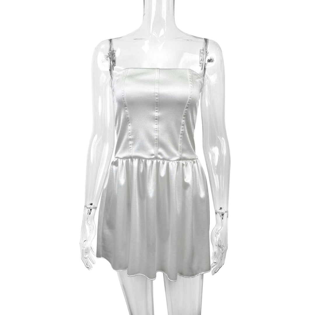 Damen Abendkleid mit tailliertem Oberteil und fließendem Rock Drune