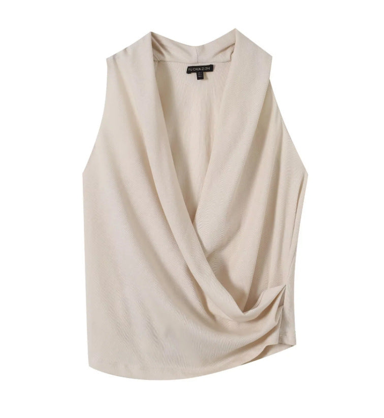 Damen Wickeloberteil mit elegantem, fließendem Stoff Drune