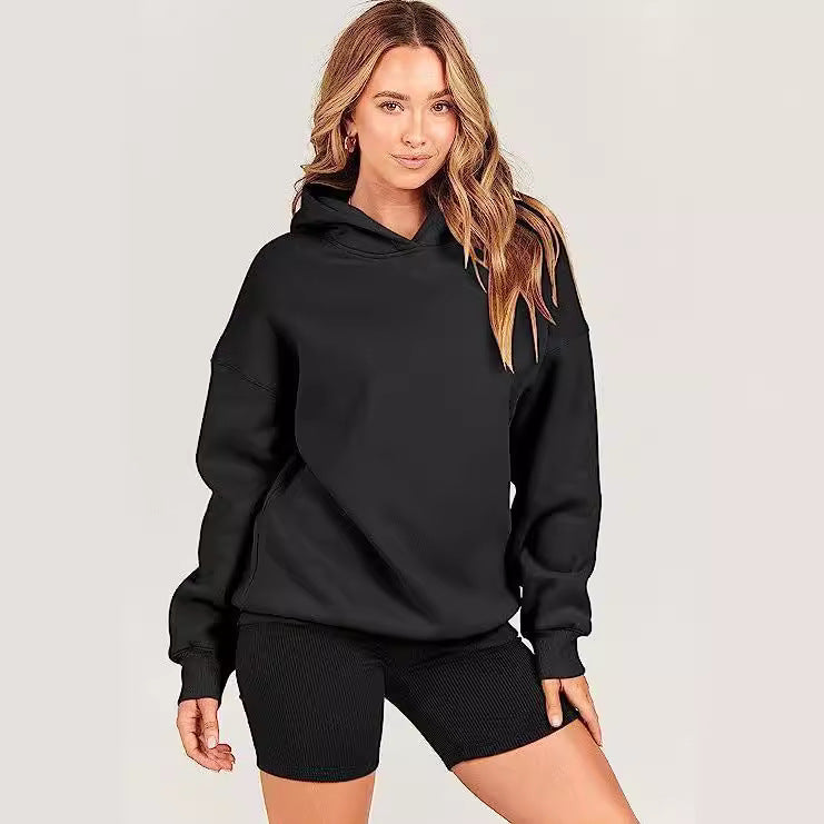 Damen Oversize Kapuzenpullover Drune