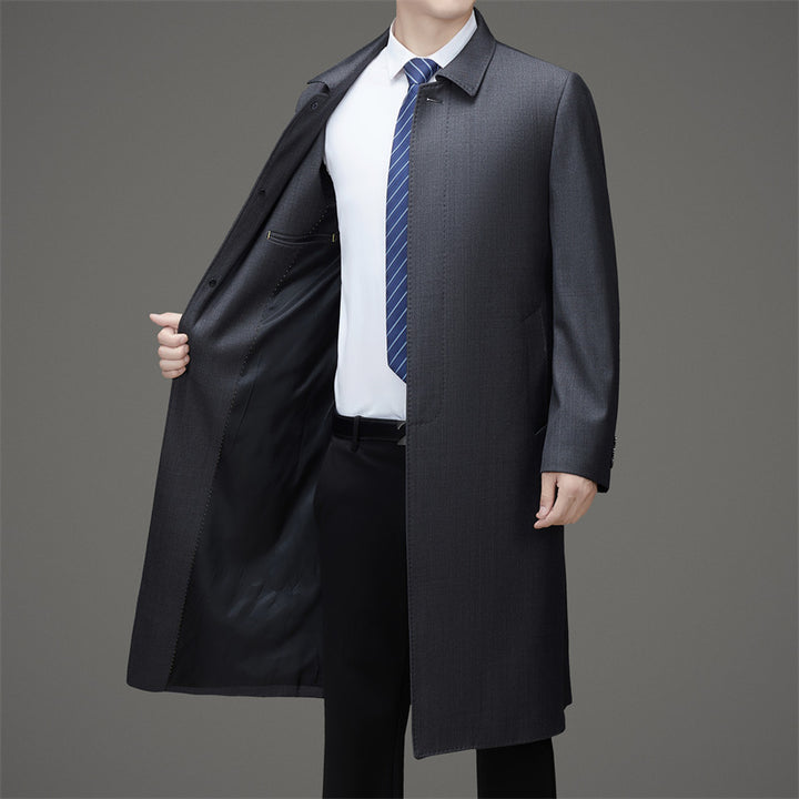 Herren eleganter Trenchcoat aus hochwertigem Material Drune