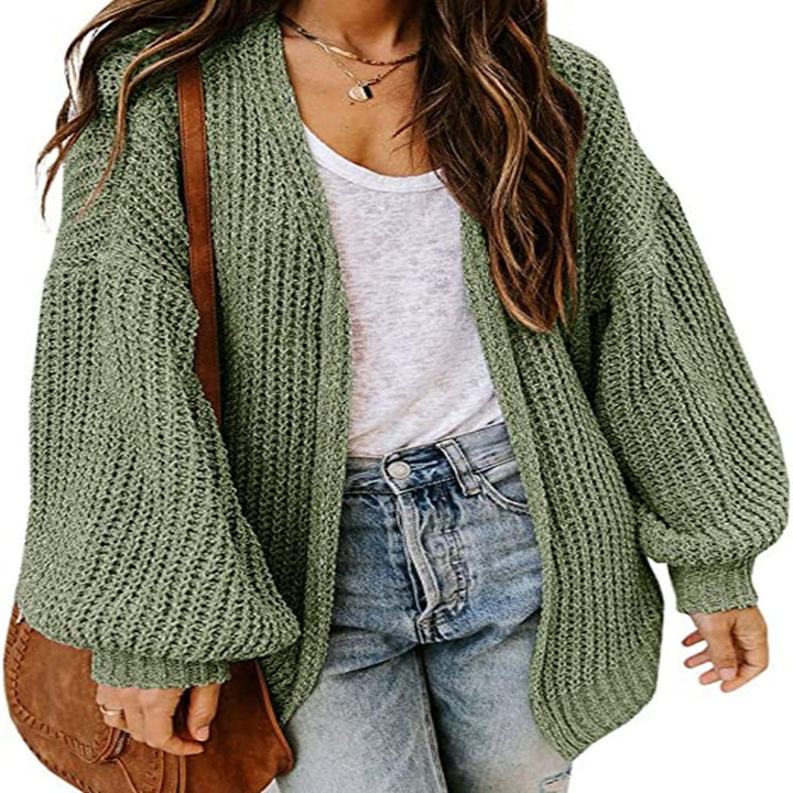 Damen oversized Strickpullover mit weitem Schnitt und tiefem Rückenausschnitt Drune