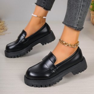 Damen Chunky Loafers mit rutschfester Profilsohle und elegantem Verschluss Drune