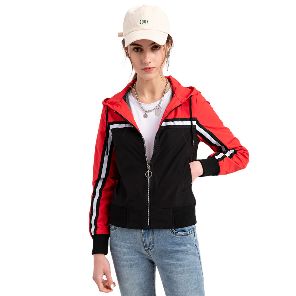 Damen sportliche Jacke mit modernen Streifenelementen Drune