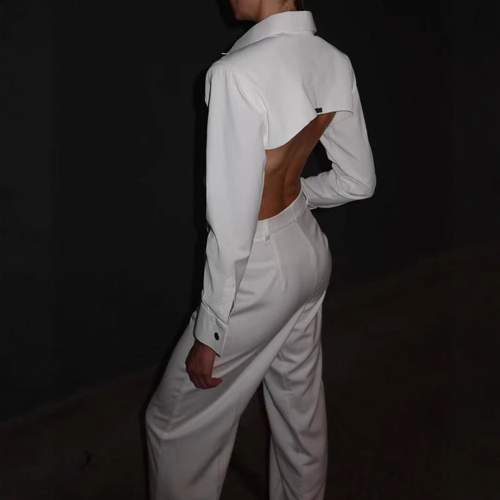Damen Eleganter Jumpsuit mit tailliertem Schnitt und praktischen Taschen Drune