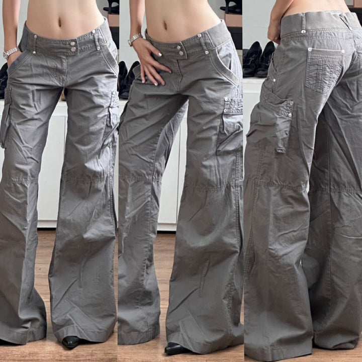 Damen Cargo-Hose mit weitem Schnitt und praktischen Seitentaschen Drune