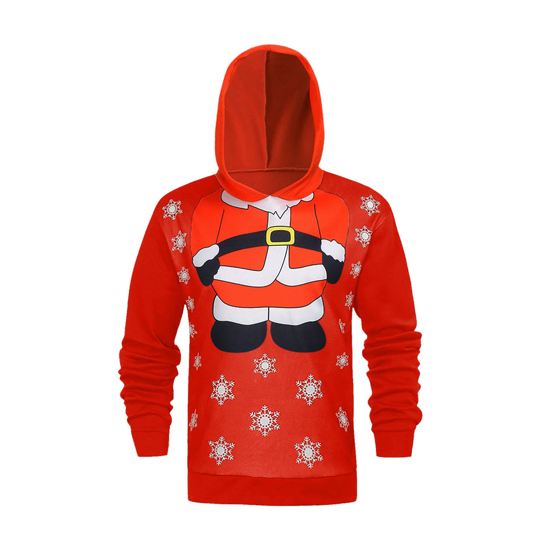 Damen Weihnachtshoodie mit festlichem Motiv und Kapuze Drune
