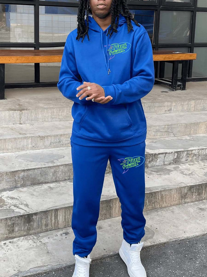 Herren Hoodie und Jogginghose Set mit modernem, stilvollem Grafikdesign Drune