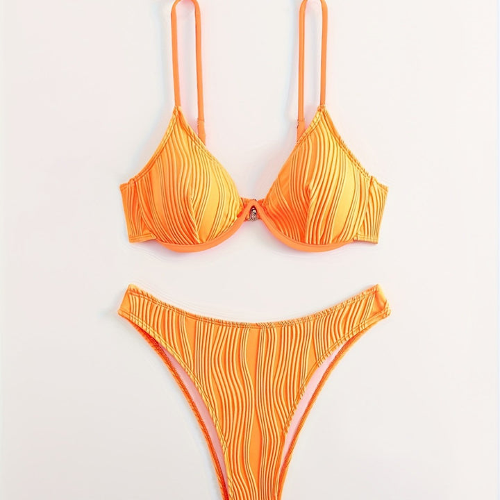 Damen Bikiniset mit elegantem Faltenmuster Drune