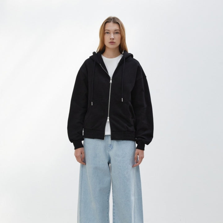 Damen lässige Zip-Hoodie Jacke Drune
