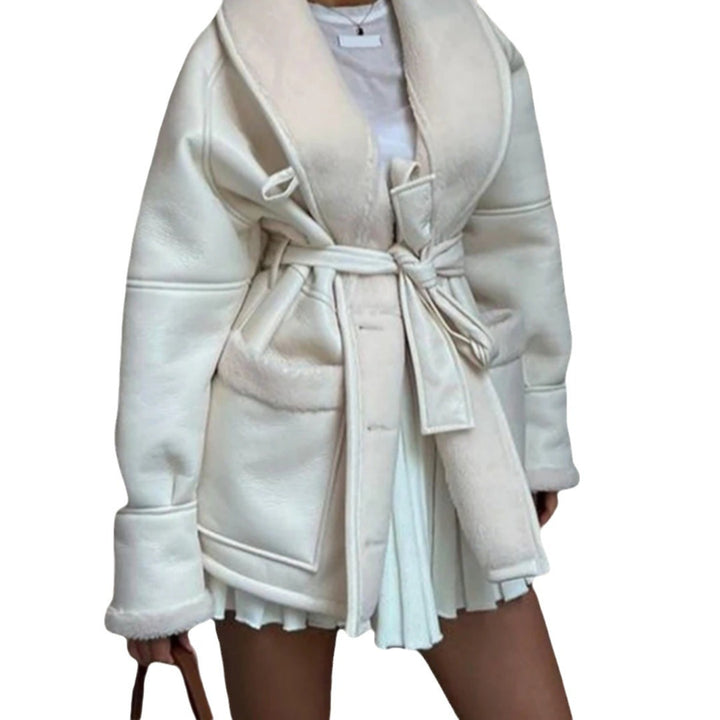 Damen Wickeljacke mit kuscheligem Kragen Drune