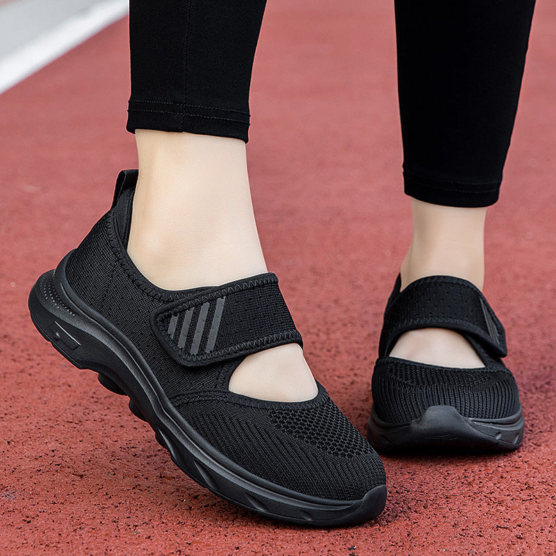Damen Leichte Komfort-Sneaker mit Klettverschluss Drune