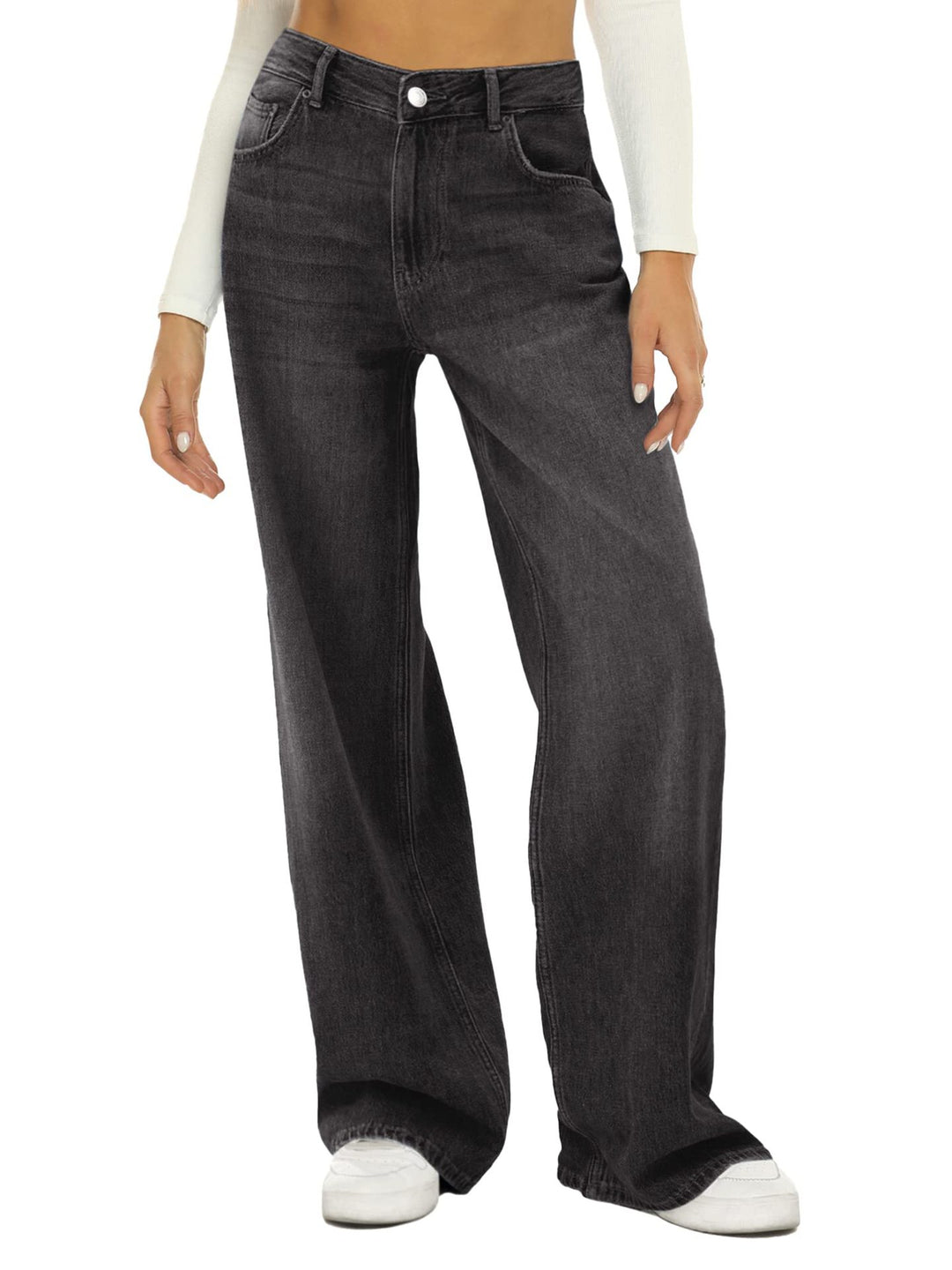 Damen lässige weite Jeans im urbanen Stil Drune