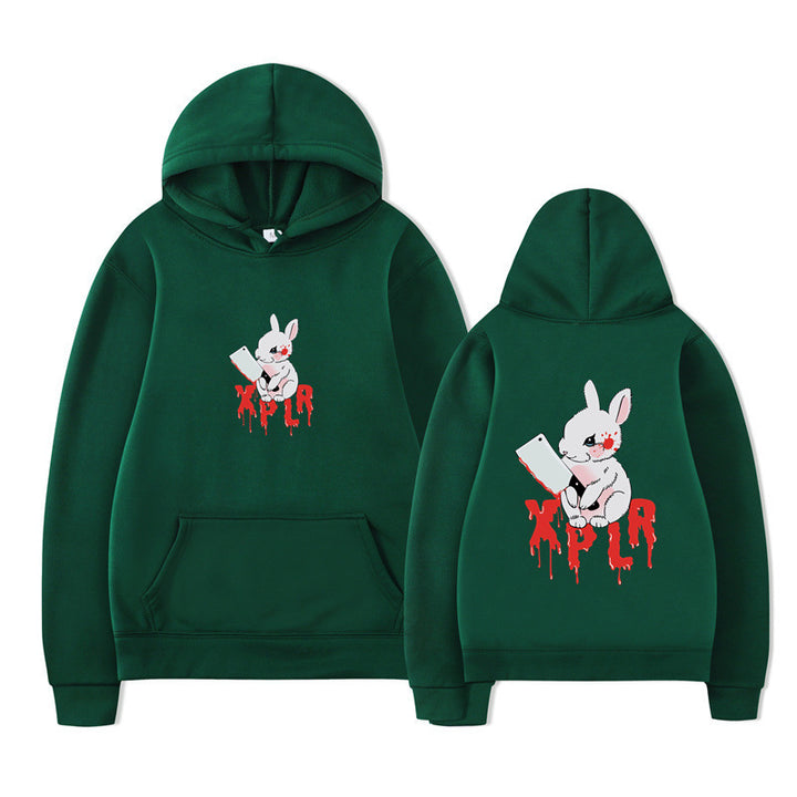 Damen Kapuzensweater mit auffälligem Cartoon-Motiv und bequemer Passform Drune