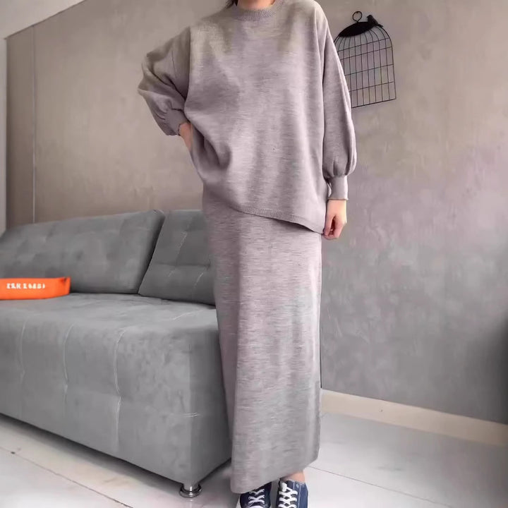 Damen lässiges Maxikleid mit oversized Schnitt und eleganten Details Drune