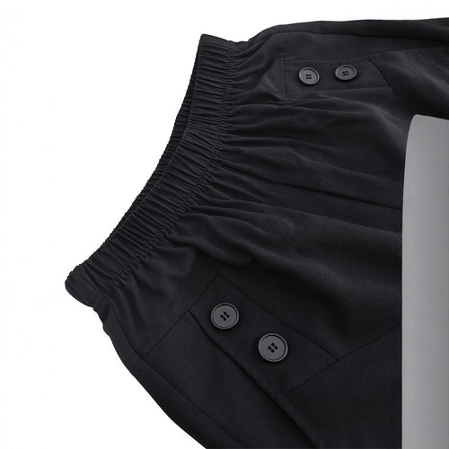 Drune | Elegante Hochtaillierte Hose mit dekorativen Knopfdetails