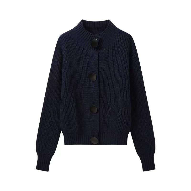 Damen Strickjacke mit oversized Schnitt und großen Knöpfen Drune