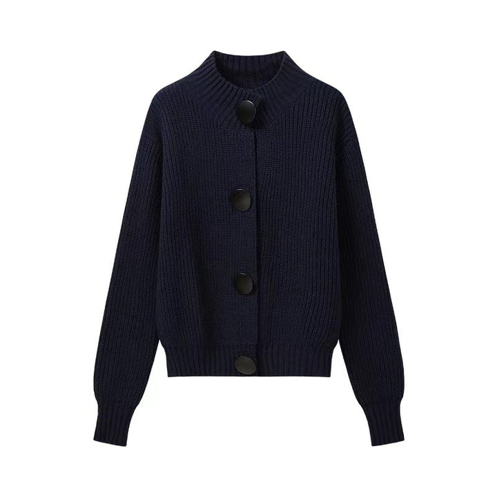Damen Strickjacke mit oversized Schnitt und großen Knöpfen Drune