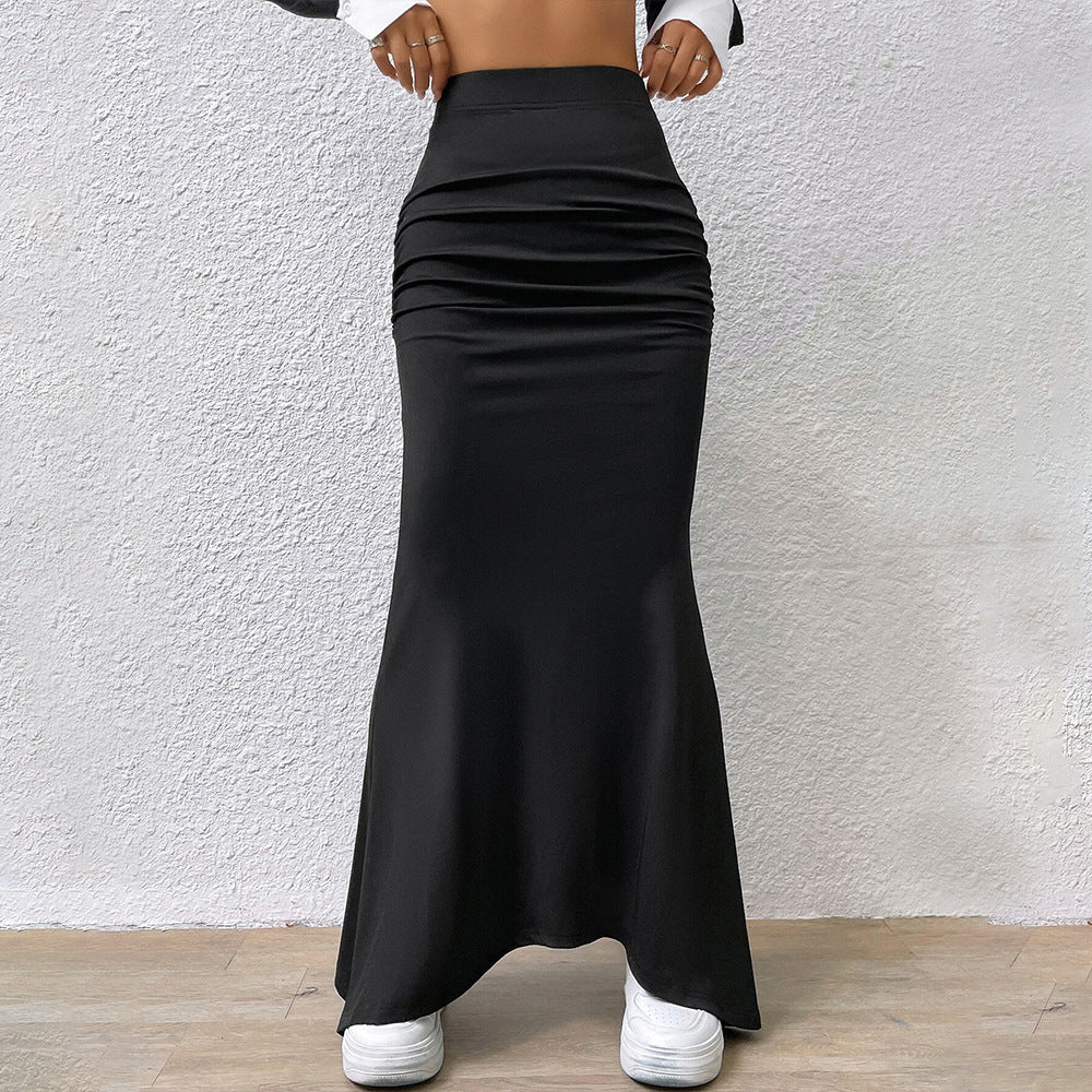 Damen Maxi-Rock mit raffinierten Rüschendetails und elegantem Schnitt Drune