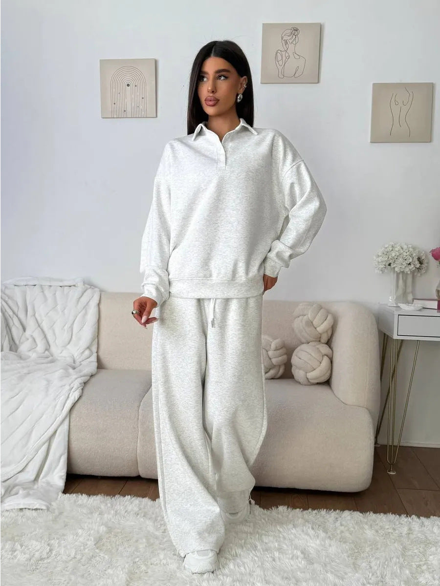 Damen Sportlicher Pullover mit weiten Hosen Drune