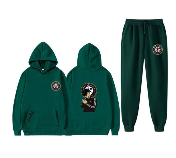 Damen Set aus Kapuzenpullover und Jogginghose mit einzigartigem Druck Drune