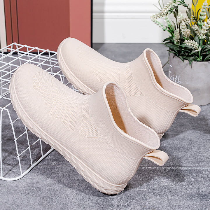 Damen wasserfeste Gummistiefel mit flexiblem Schaft und rutschfester Sohle Drune