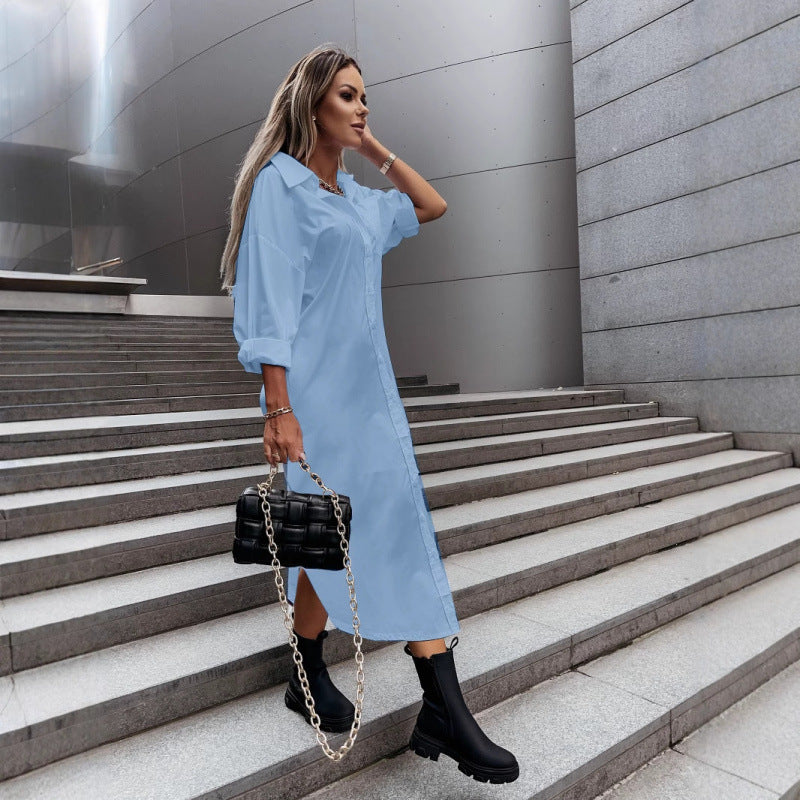 Damen Hemdblusenkleid Drune