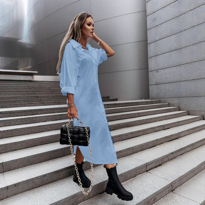 Damen Hemdblusenkleid Drune