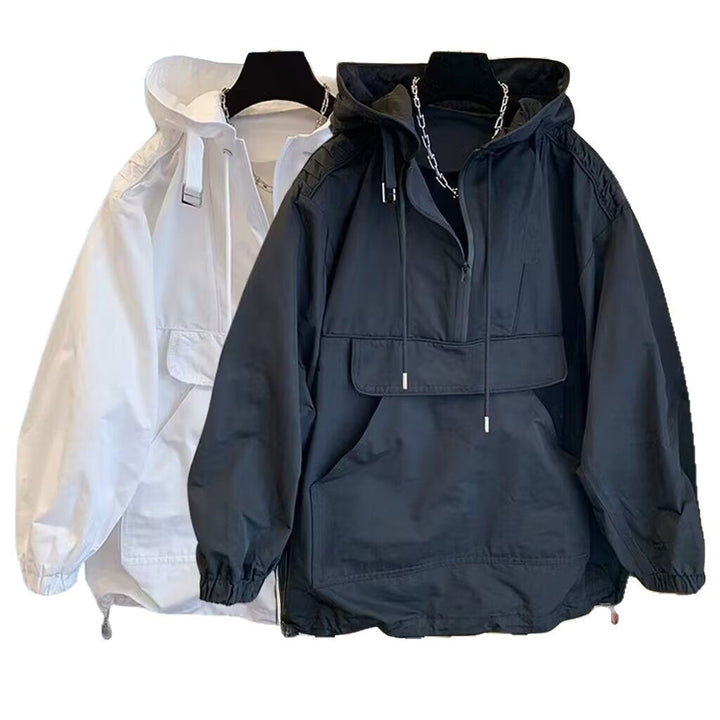 Damen lässige Anorakjacke mit verstellbarem Kapuzensystem und großzügiger Tasche Drune
