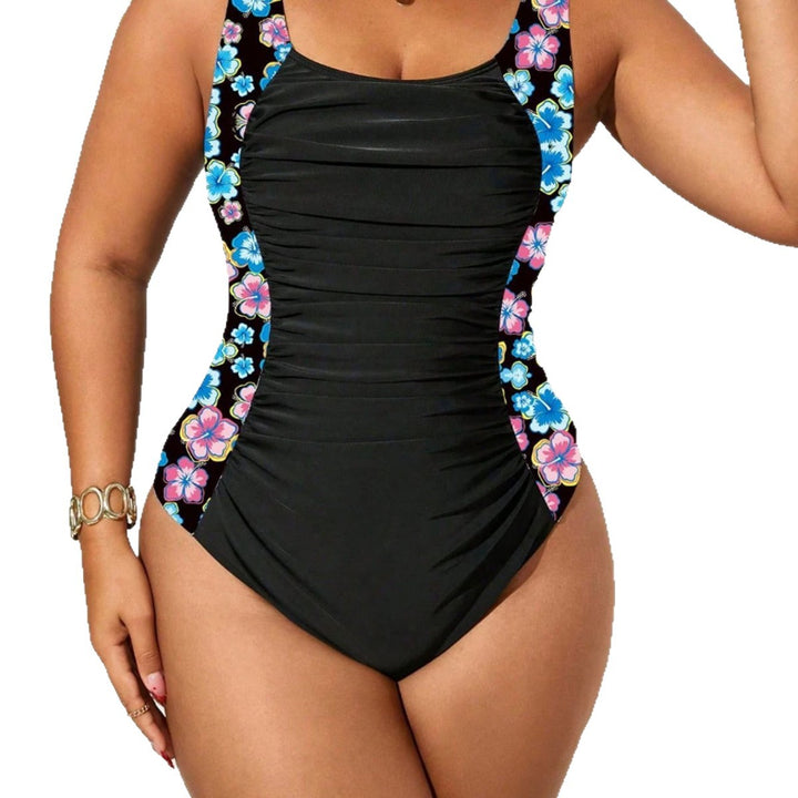 Damen Bademode mit Raffungen und floralem Design Drune