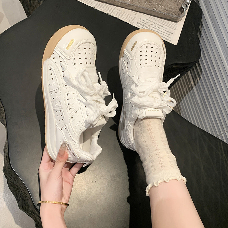 Damen Bequeme Freizeitsneaker mit atmungsaktiver Oberflächenstruktur und flexibler Sohle Drune