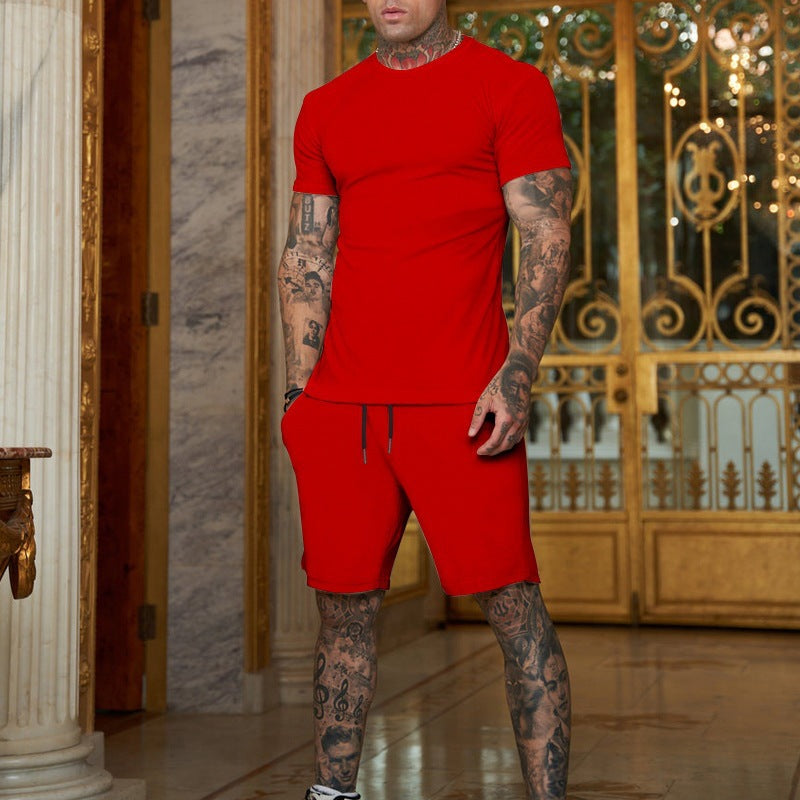 Herren sportliches T-Shirt und Shorts Set Drune