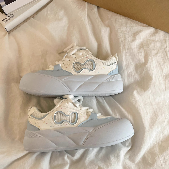 Damen Sportliche Sneakers mit dicker, flexibel dämpfender Sohle Drune
