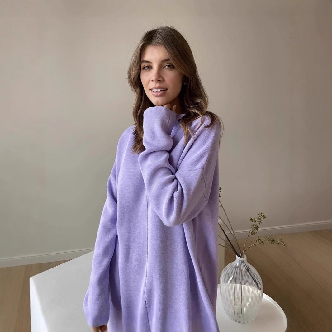 Damen Elegantes Strickensemble mit weitem Schnitt Drune