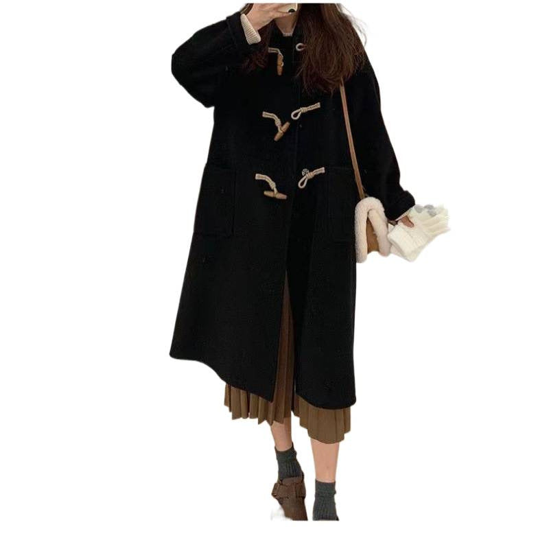 Damen Dufflecoat mit praktischen Taschen und dekorativen Holzknebeln Drune