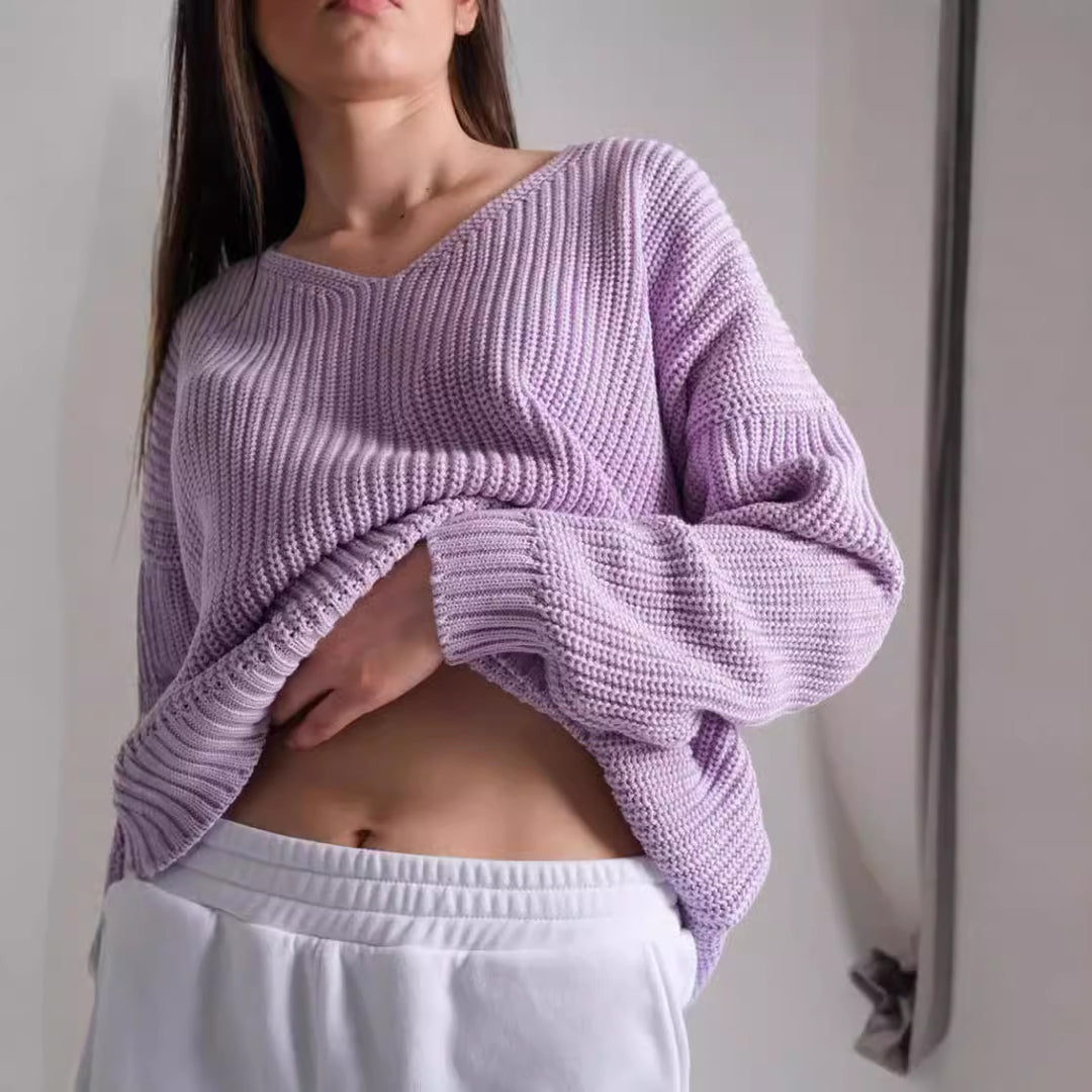 Damen oversized Strickpullover Drune