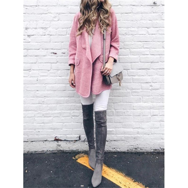 Damen Wickeljacke mit modischem Schnitt und kuscheligem Material Drune