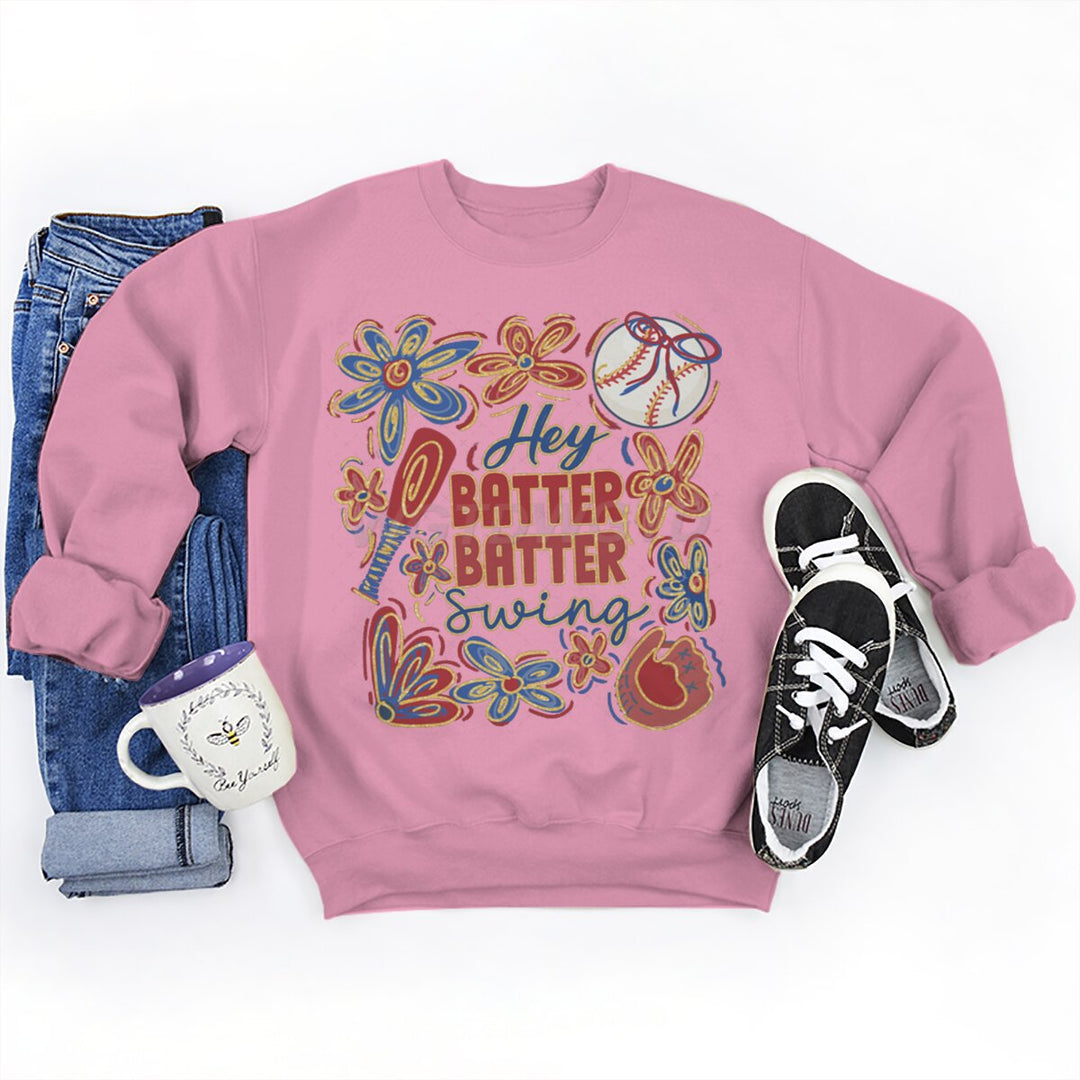 Damen Sweatshirt mit kreativem Baseball-Motiv und lässigem Schnitt Drune