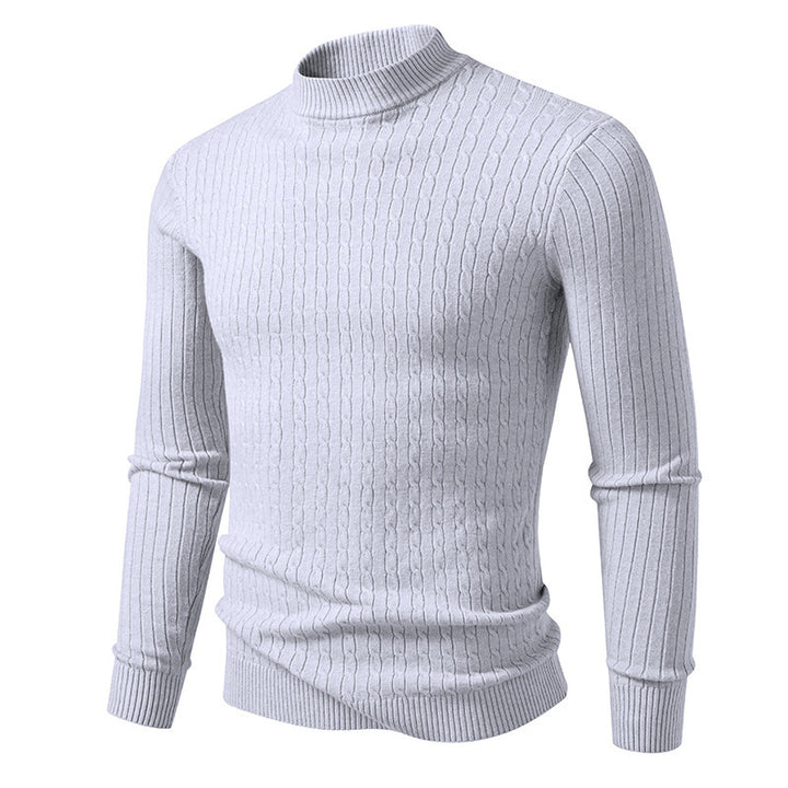 Herren modischer Rollkragenpullover mit strukturierter Oberfläche Drune