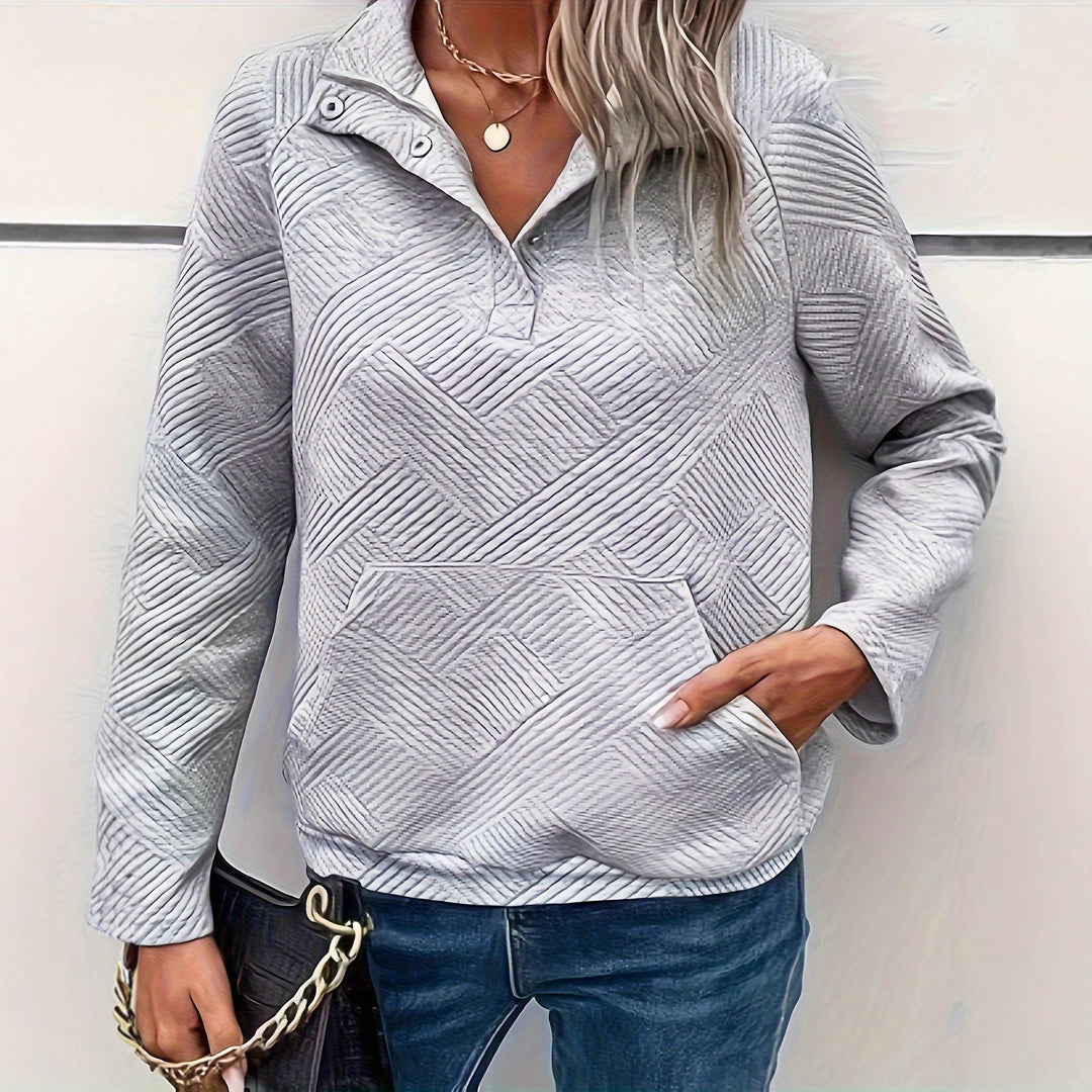 Damen Stepppullover mit durchgehendem Reißverschluss und praktischen Taschen Drune