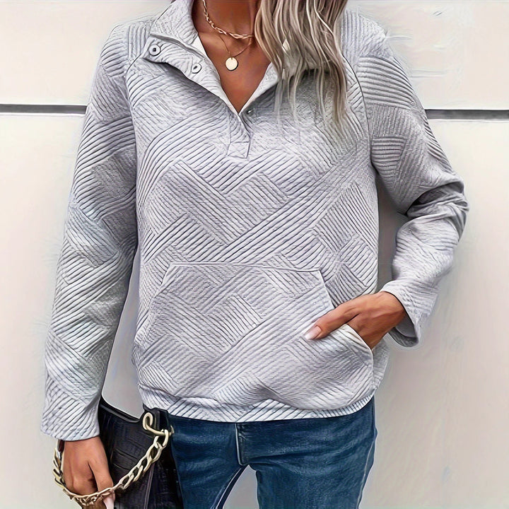 Damen Stepppullover mit durchgehendem Reißverschluss und praktischen Taschen Drune
