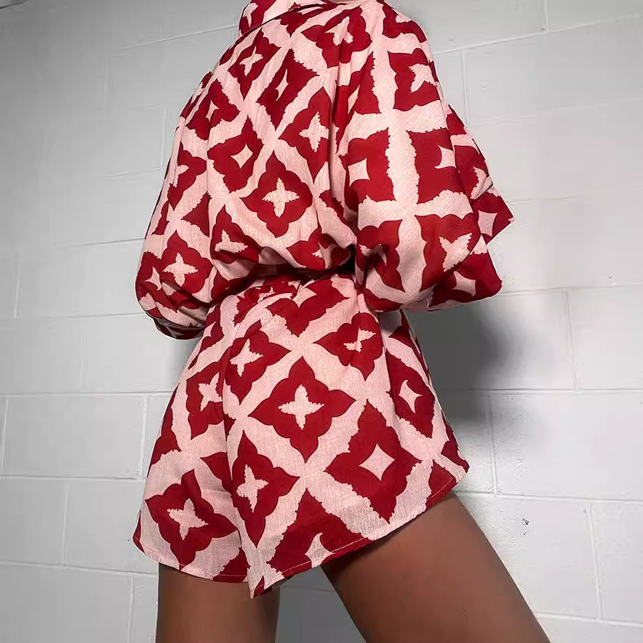 Damen Leichter, luftiger Kaftan mit Bindegürtel Drune