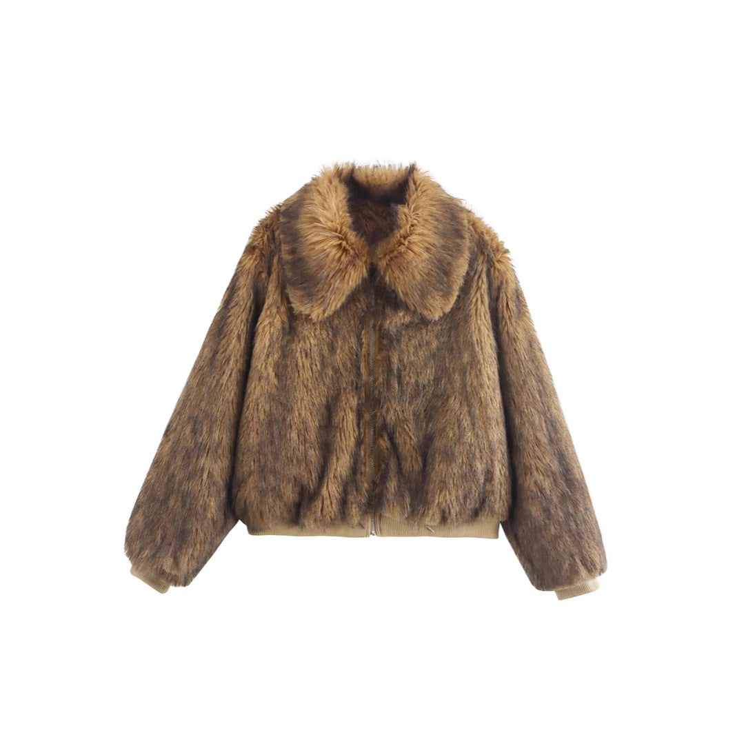Damen Felljacke Drune