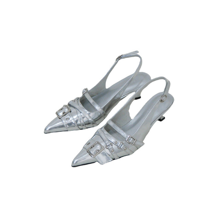 Damen elegante Sling-Pumps mit modischer Schnallenverzierung Drune