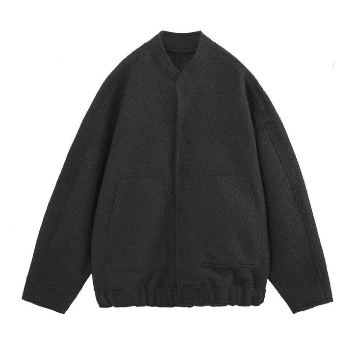 Damen lässige Fleecejacke mit geräumigen Taschen und elastischem Saum Drune