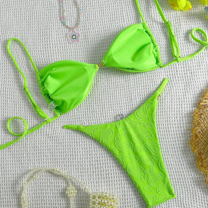 Damen Triangel-Bikini mit filigranem Paisleydruck Drune
