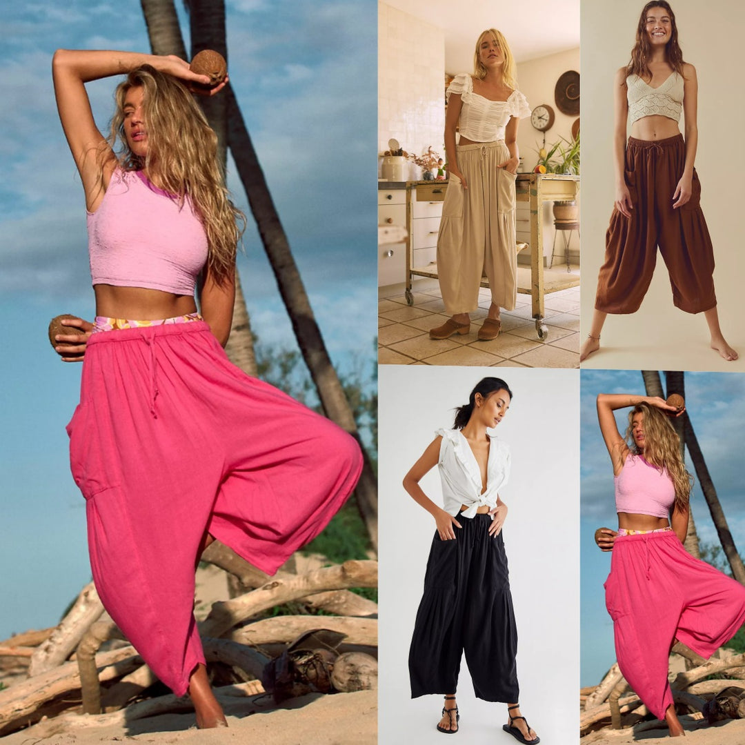 Damen Weite Sommerhosen Drune