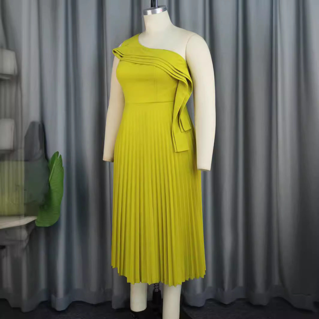 Damen Elegantes Wickelkleid mit asymmetrischem Rüschen-Design Drune