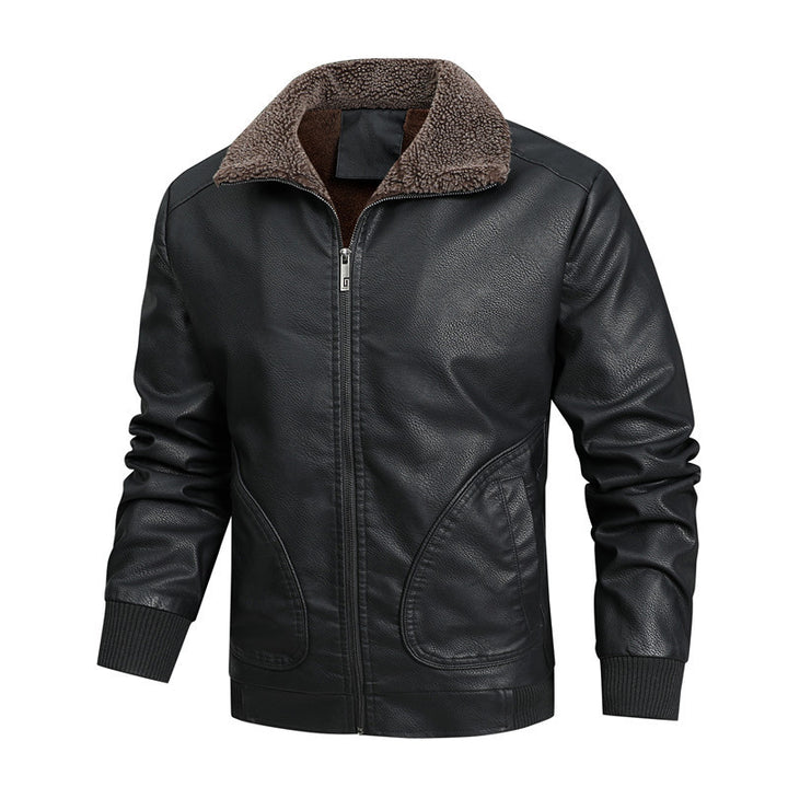 Herren lässige Vintage Lederjacke mit weichem Innenfutter Drune